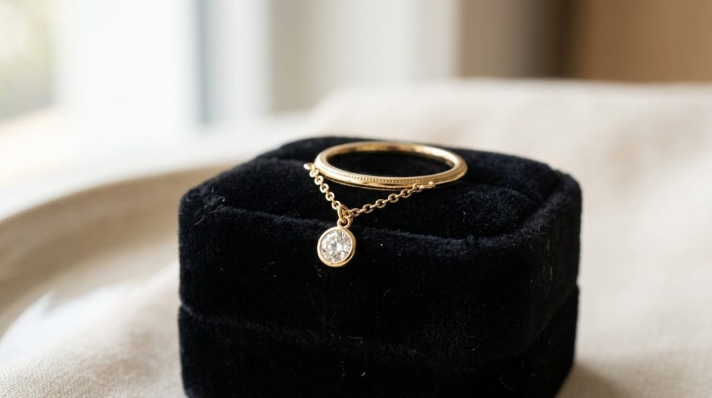 Bague avec pendentif : élégance et singularité en joaillerie
