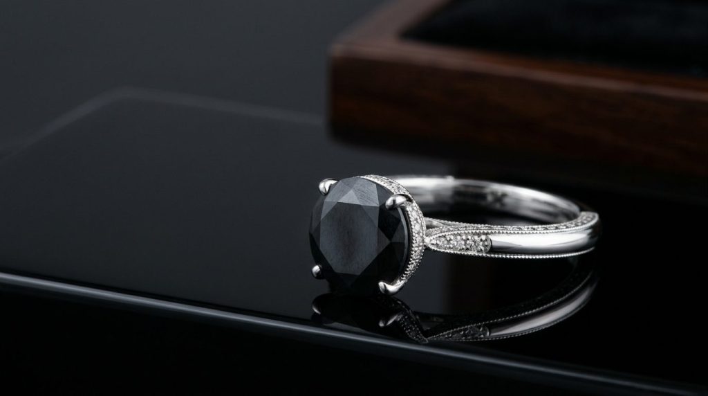 Bague en Diamant Noir : Collection Exclusive à Découvrir