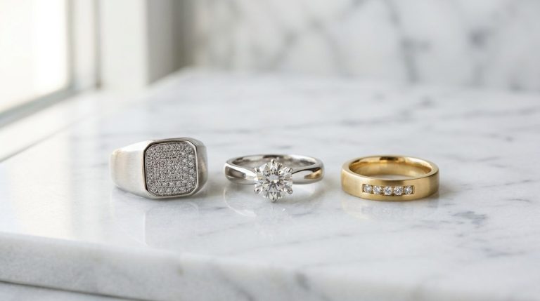 Bague Homme Diamant : Collection Or & Platine