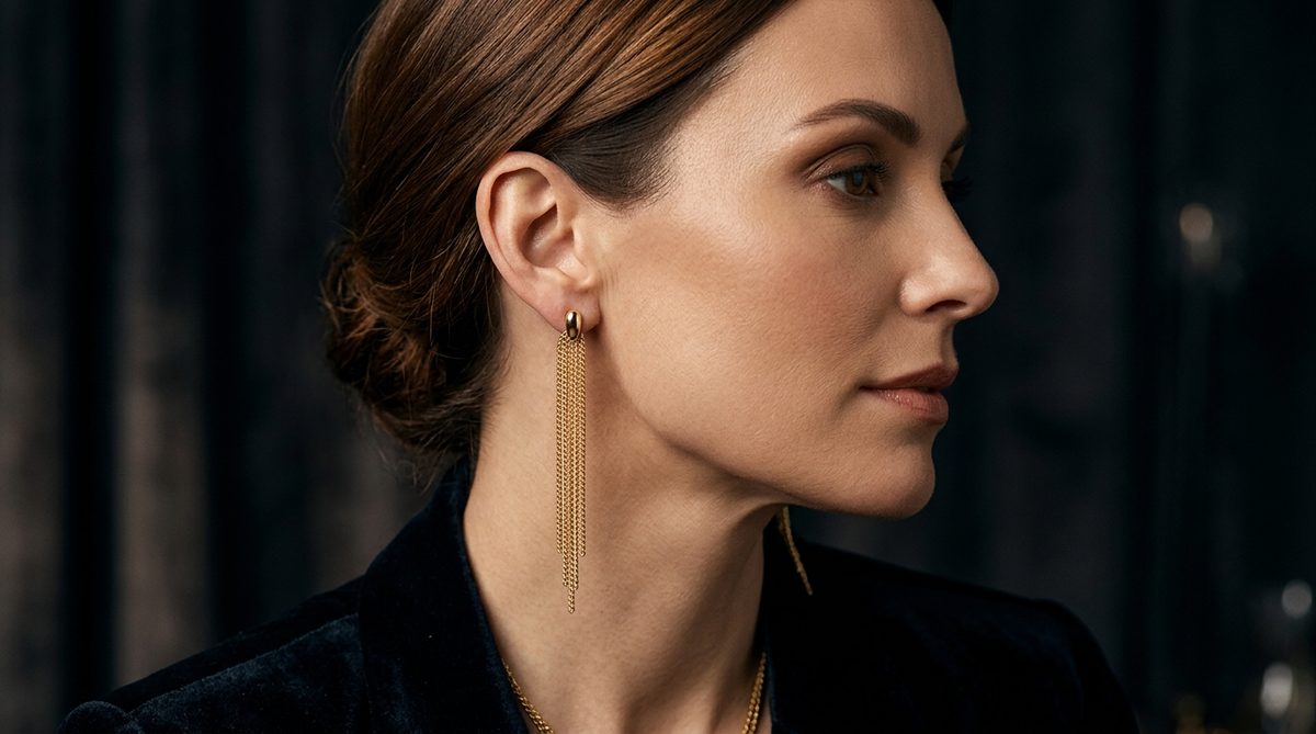 boucle d'oreille chainette — image 2