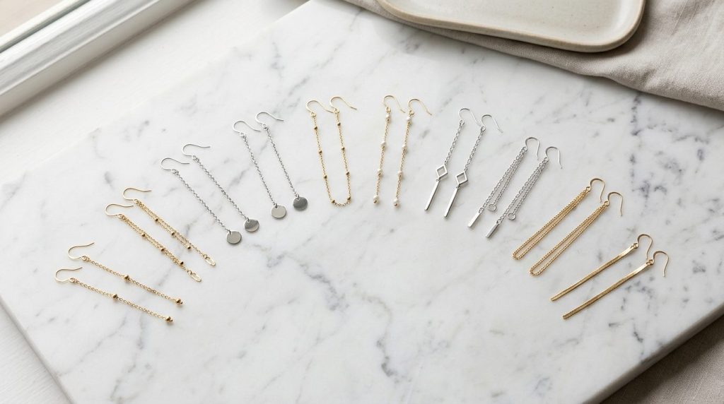Boucles d’oreilles chainette : élégance et finesse