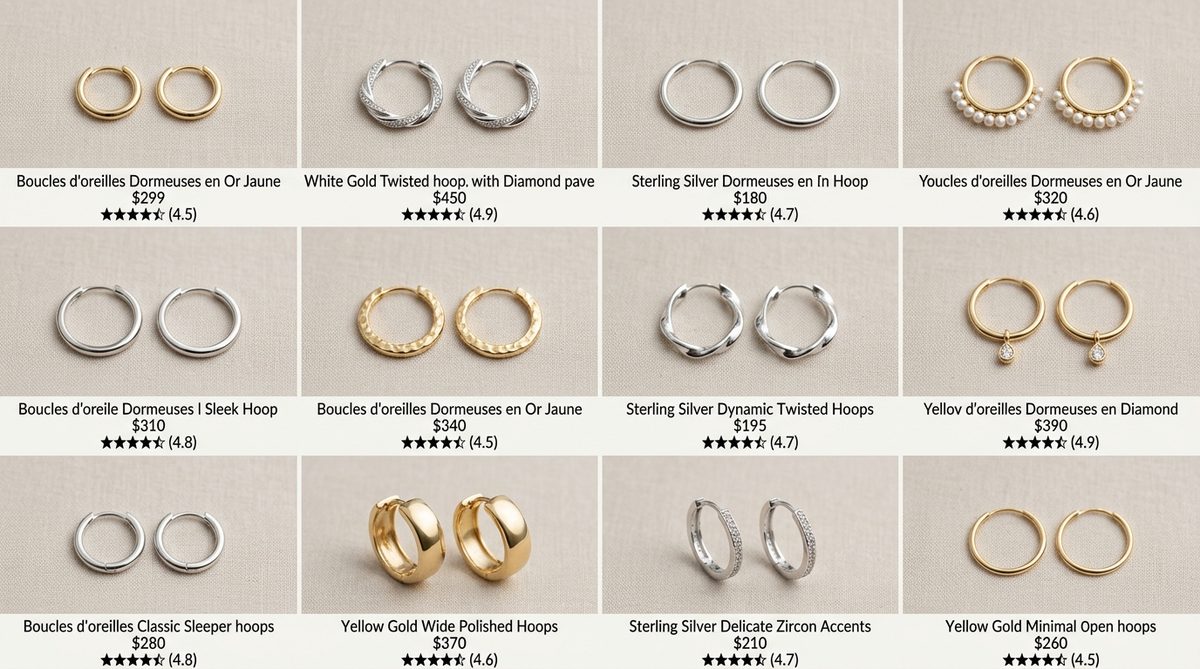 boucles d'oreilles dormeuses — image 1
