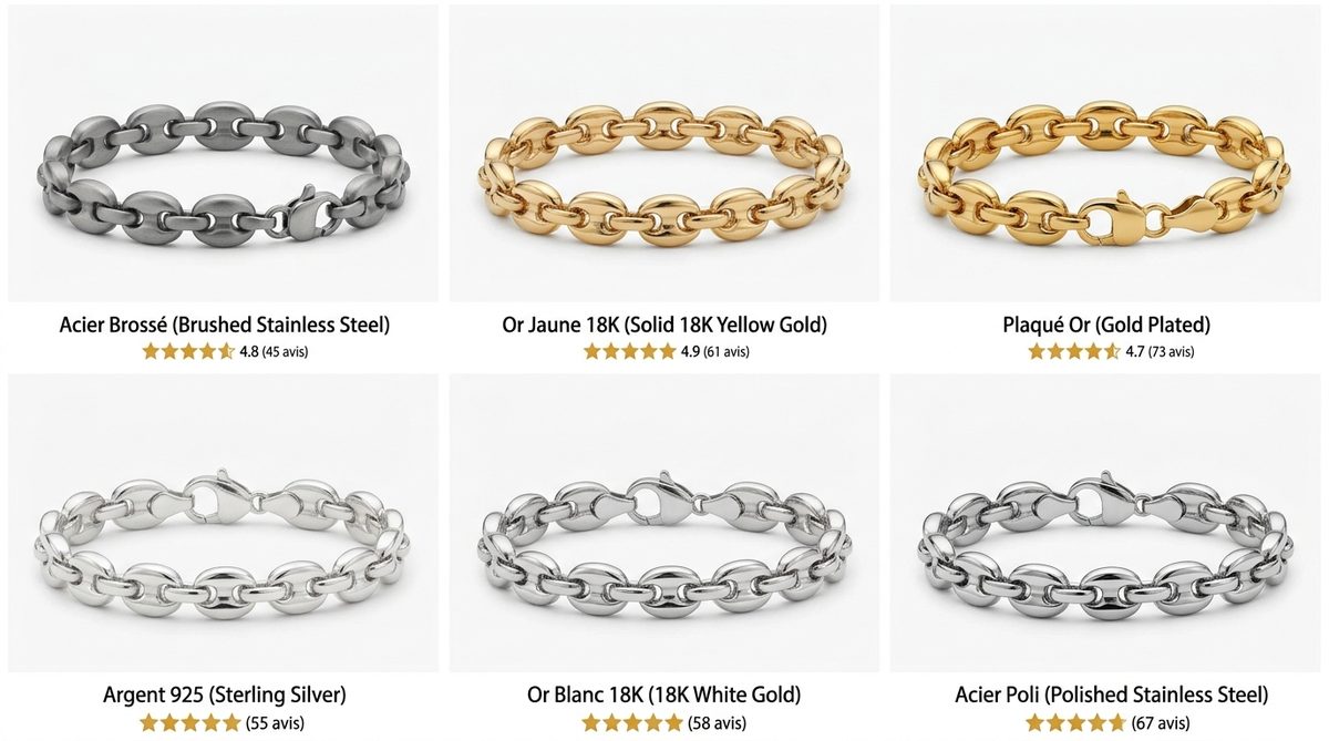 bracelet homme grain de café — image 1
