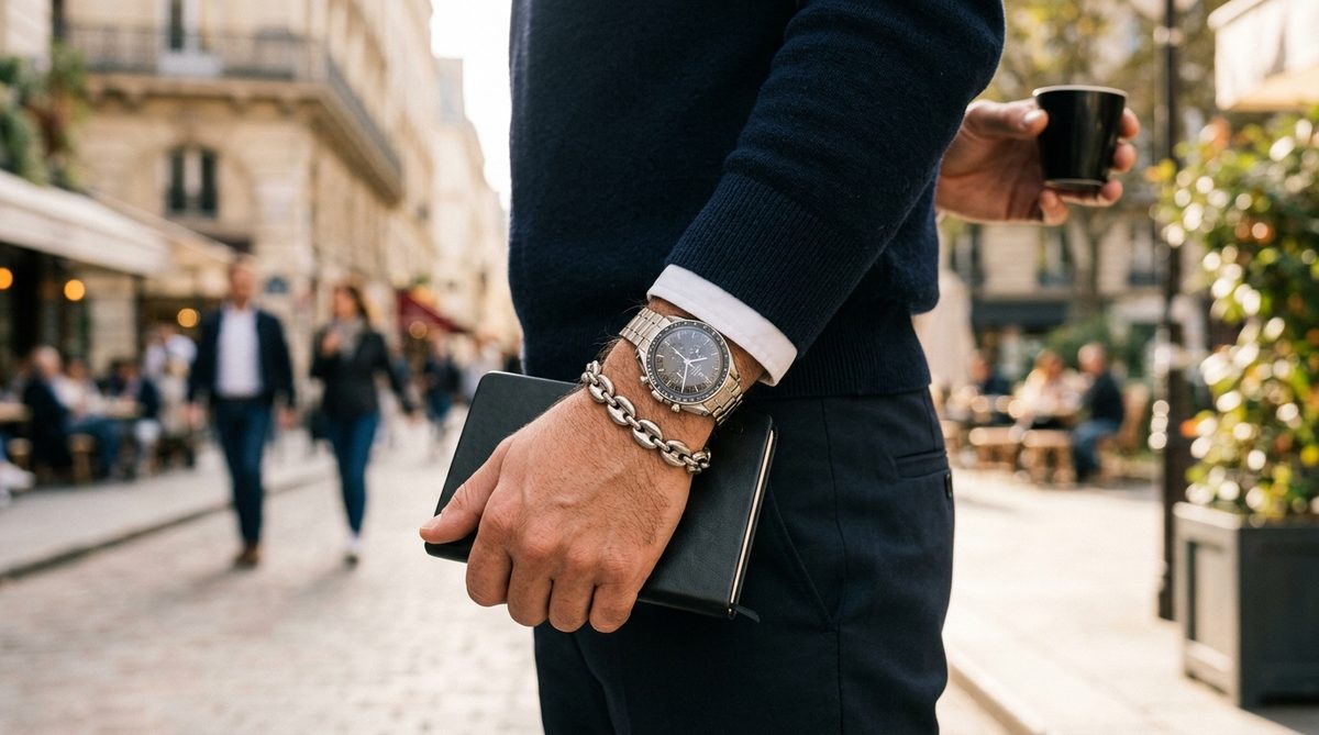 bracelet homme grain de café — image 2