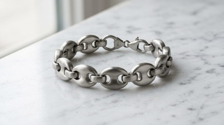 Bracelet homme grain de café : mailles élégantes et solides