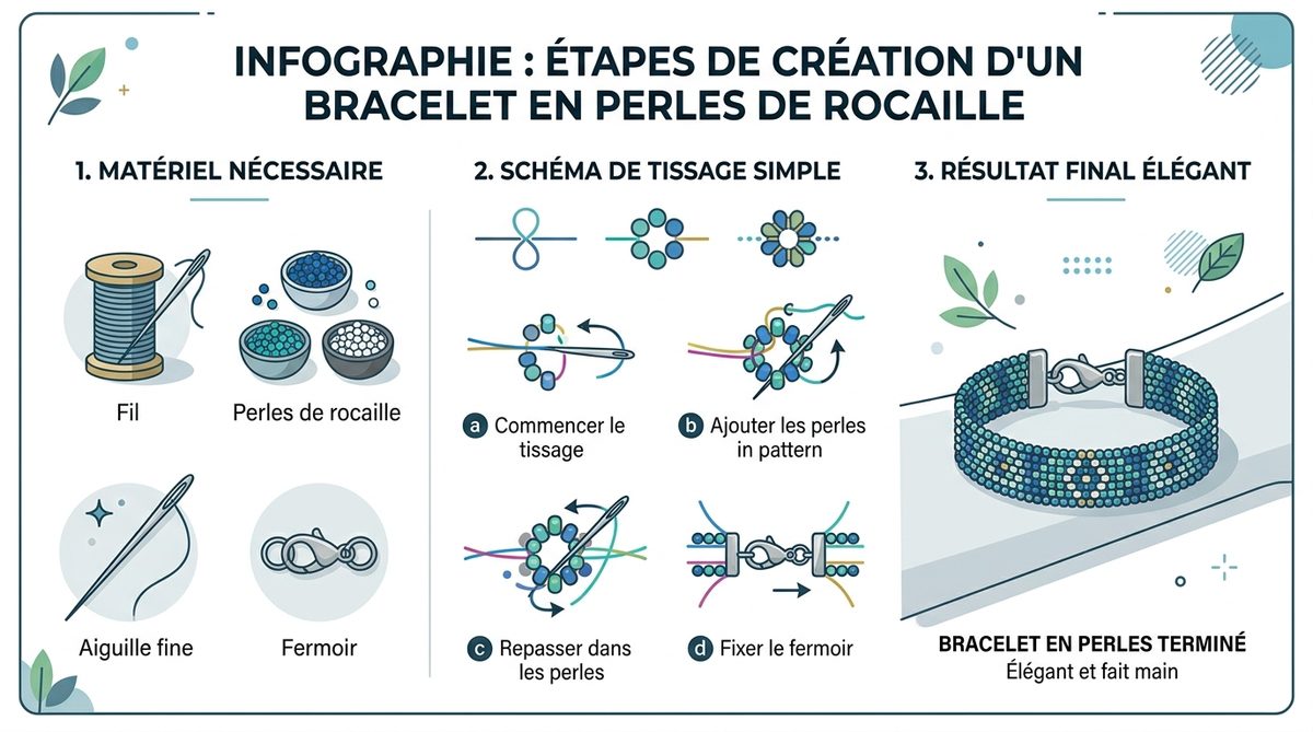 bracelet perle de rocaille — image 2