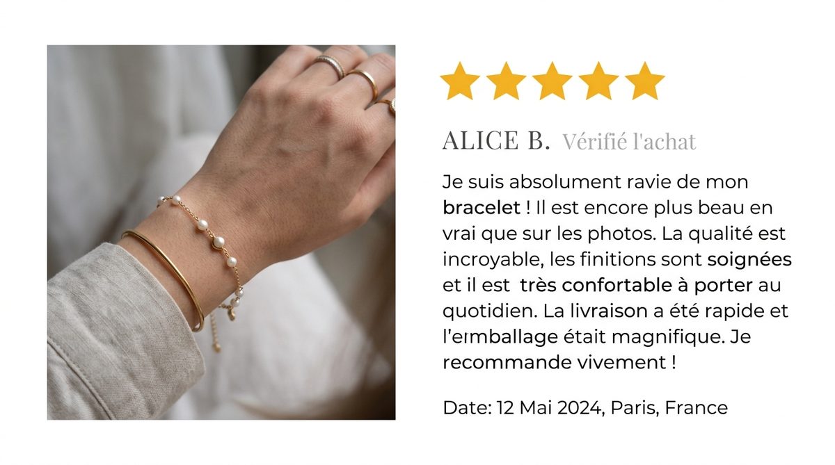 bracelets perles plates — image 2