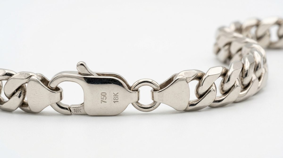 chaine en or blanc homme — image 1