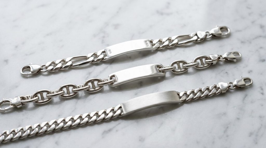 Gourmette en argent pour homme : collection premium