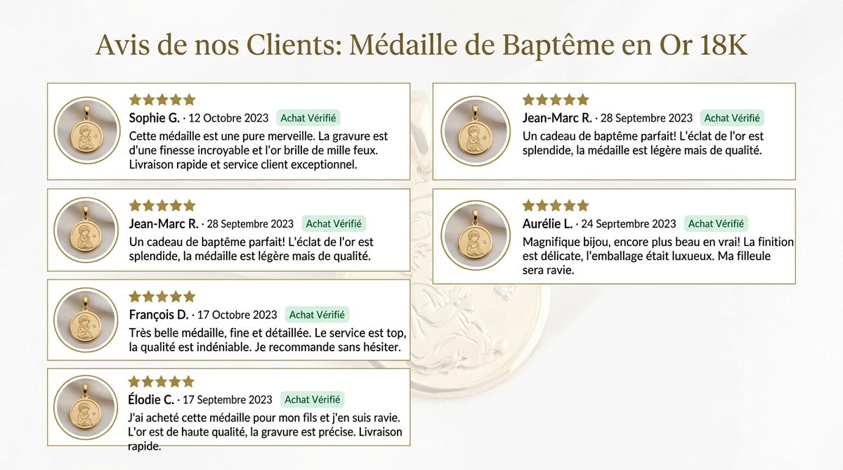 medaille bapteme or — image 2