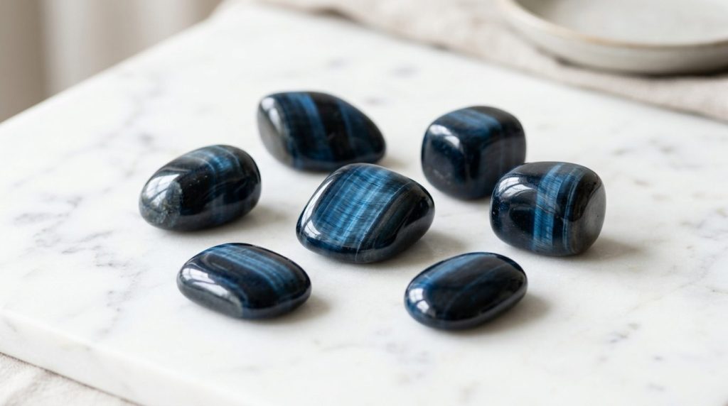 Œil de tigre bleu : propriétés, vertus et bijoux