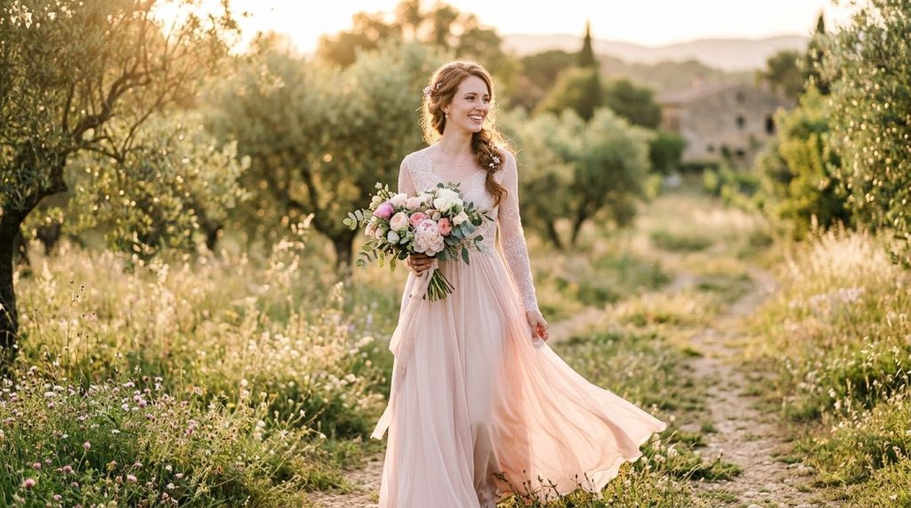Robe de mariage de couleur : osez la différence
